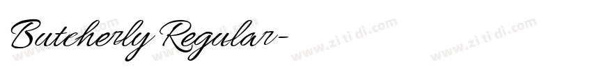 Butcherly Regular字体转换